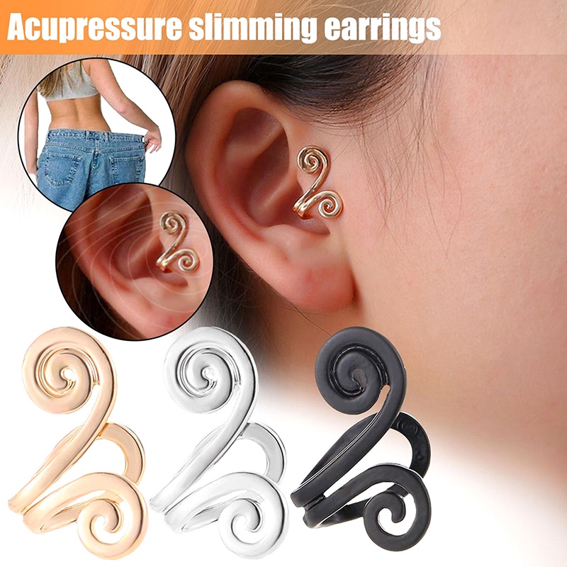 2pcs Slimming Earrings Women s Non Piercing Acupuncture Ear Clip Magnetic Earrings for Women Men Fashion Ear Cuff Yoga Jewelry Shopee Singapore