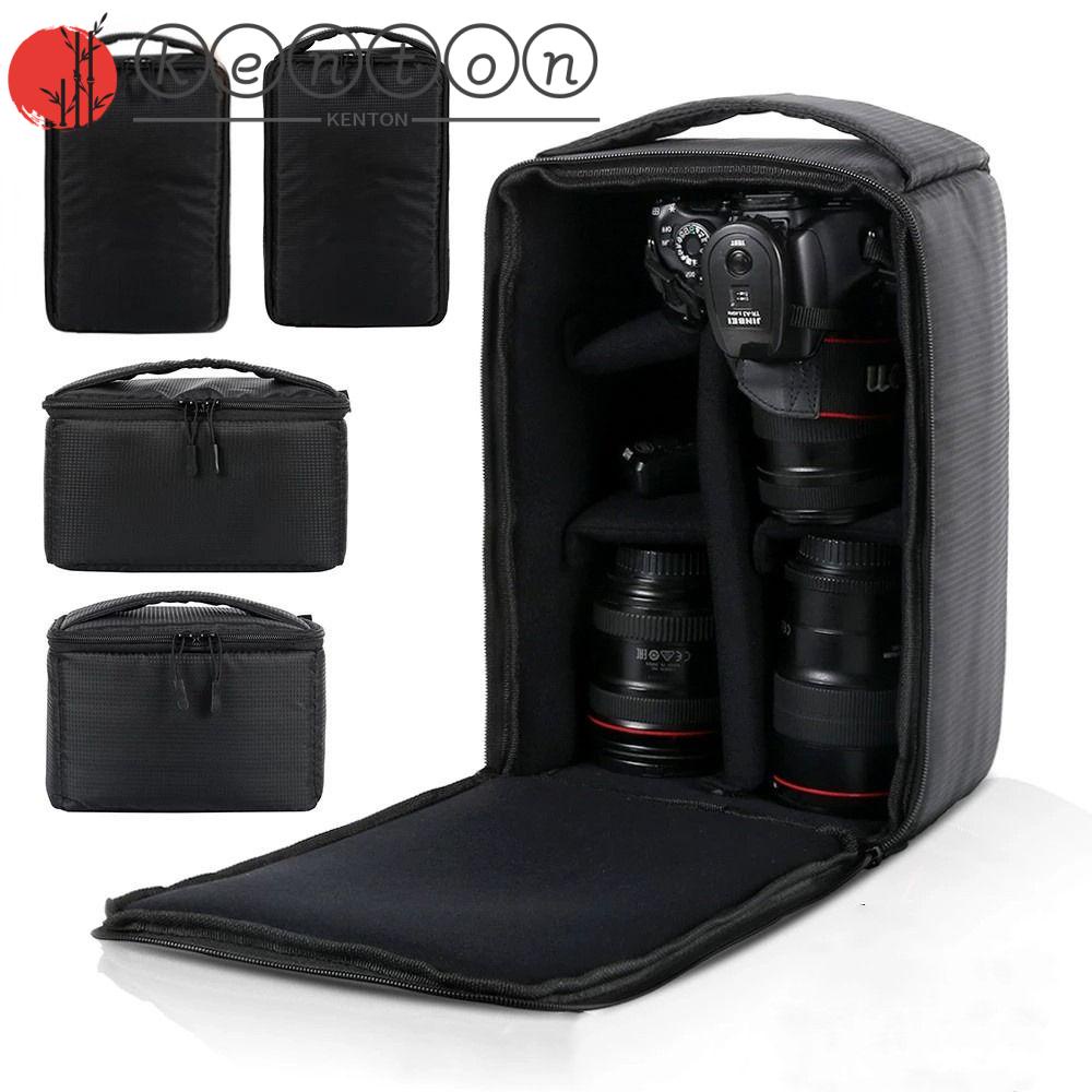 thumbnail image 2 of 4-Pack Camera Bag Insert Dividers - Adjustable Padded Organizers For Lenses & Gear (Light Brown) 2 of 12