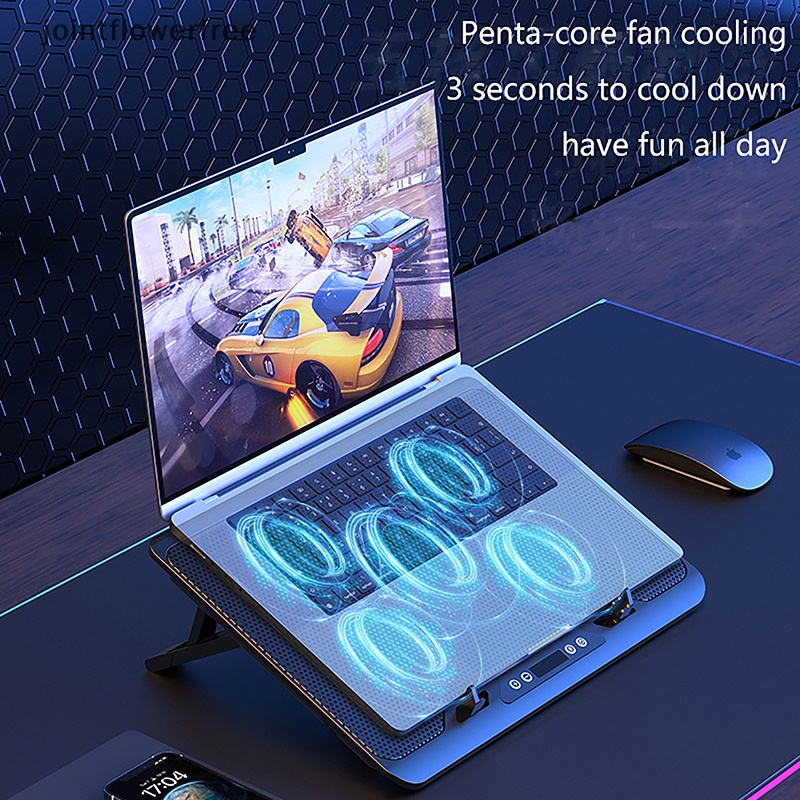 JOSG Cooling Base Laptop Cooling Pad Gaming Laptop Stand Cooler Five