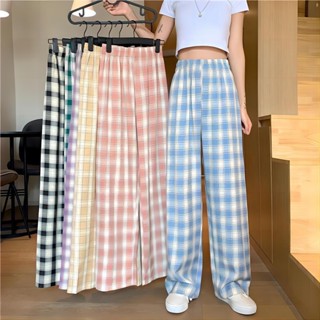 Checkered hot sale pants red