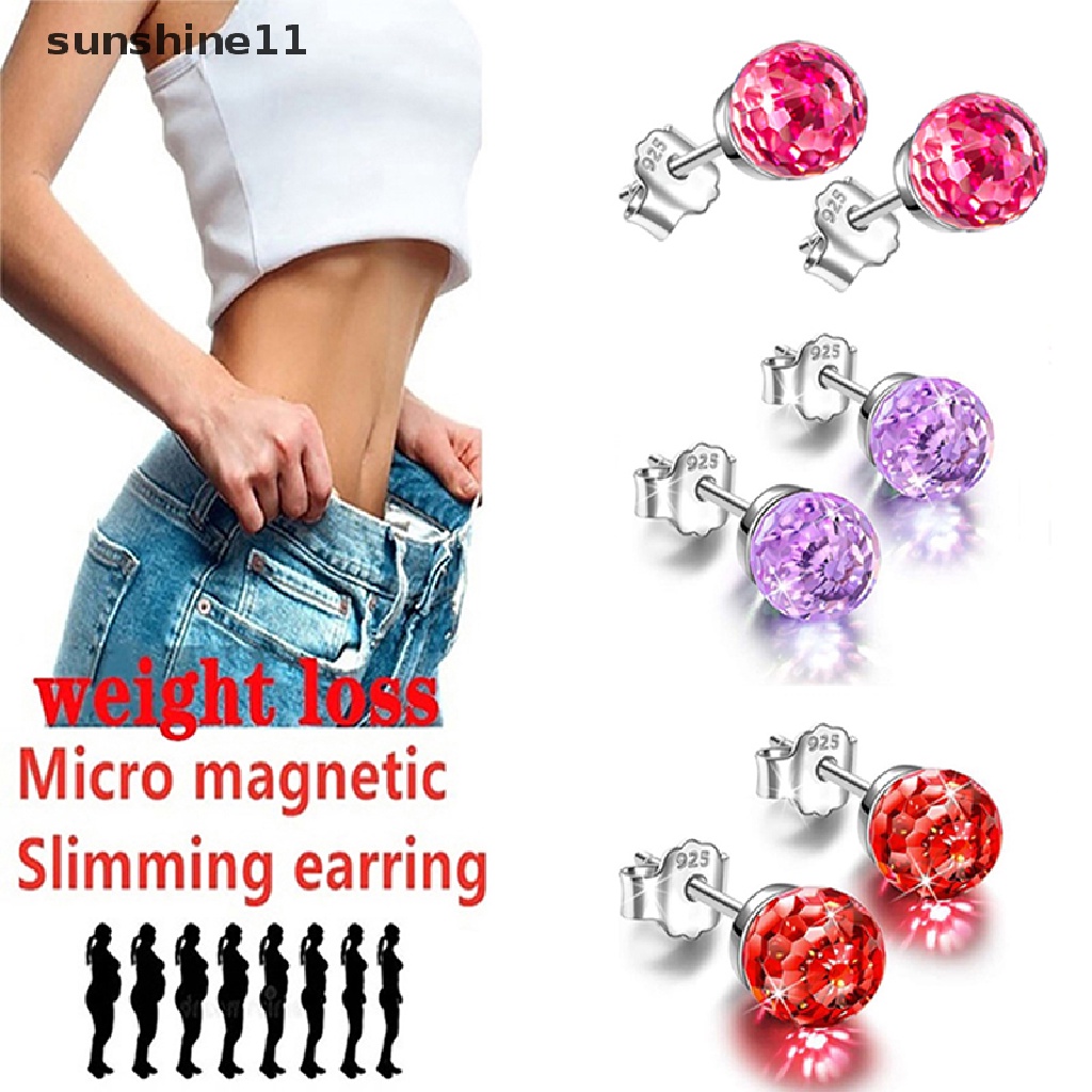 SN 1Pair Slimming Earrings Lose Weight Body Relaxation Massage Ear Studs nn Shopee