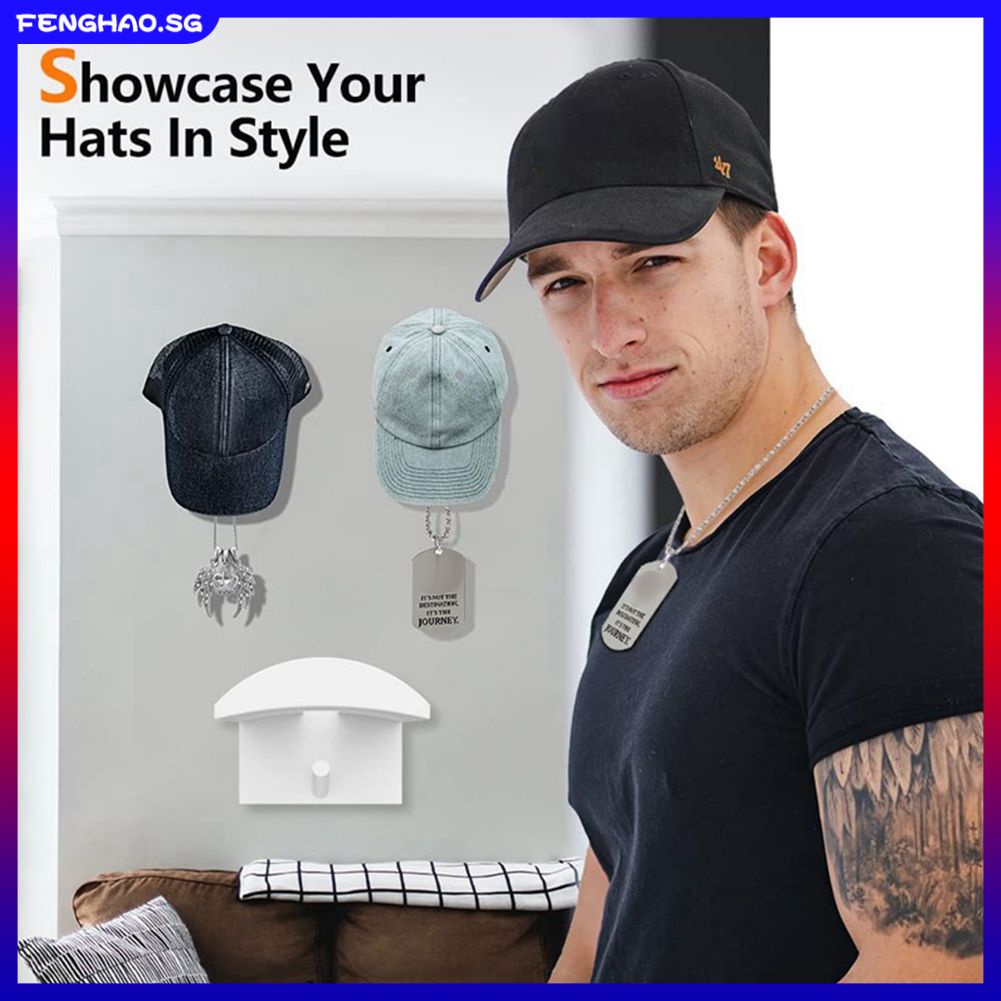 Baseball Cap Organizer No Drilling Hat Hooks Wall Mounted Adhesive Cap