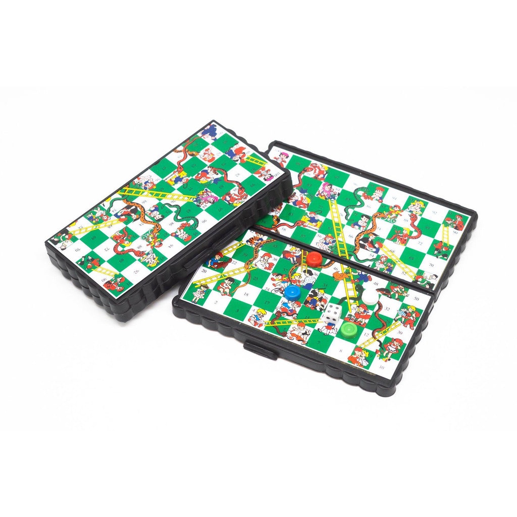 [SG Stock] Portable Magnetic Snakes and Ladders / Kid Traditional Classic Toy Game Children Day Gift Bag Set (ODO)