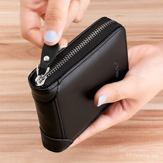 Simple Men's Leather Short Style Wallet, Casual Coin Purse Men's