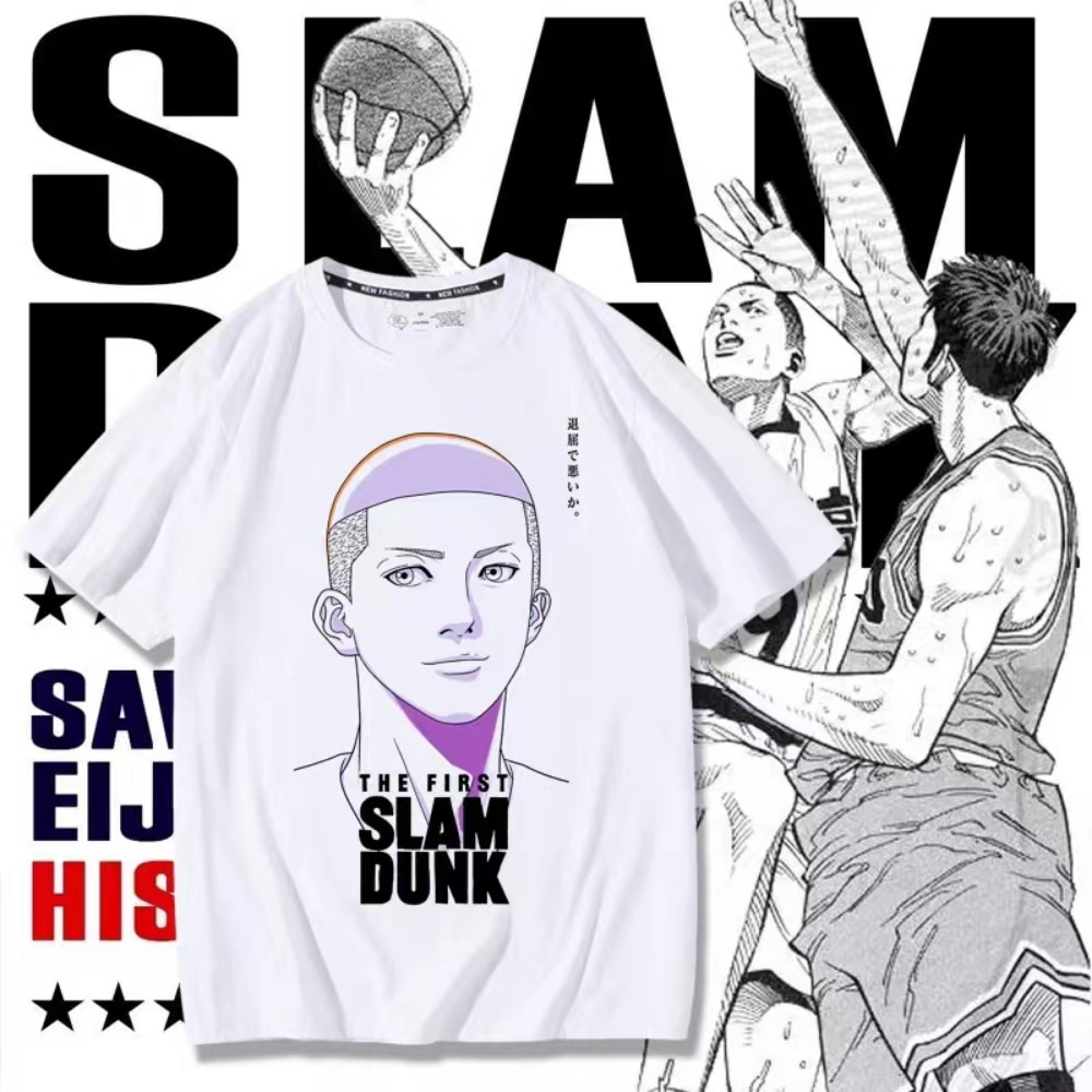 Eiji Sawakita Anime Tshirts Slam Dunk Basketball Manga Graphic Men Tee