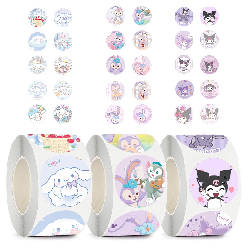 500pcs Sanrio Melody Kuromi Cinnamoroll Pom Pom Purin Pochacco Cartoon ...