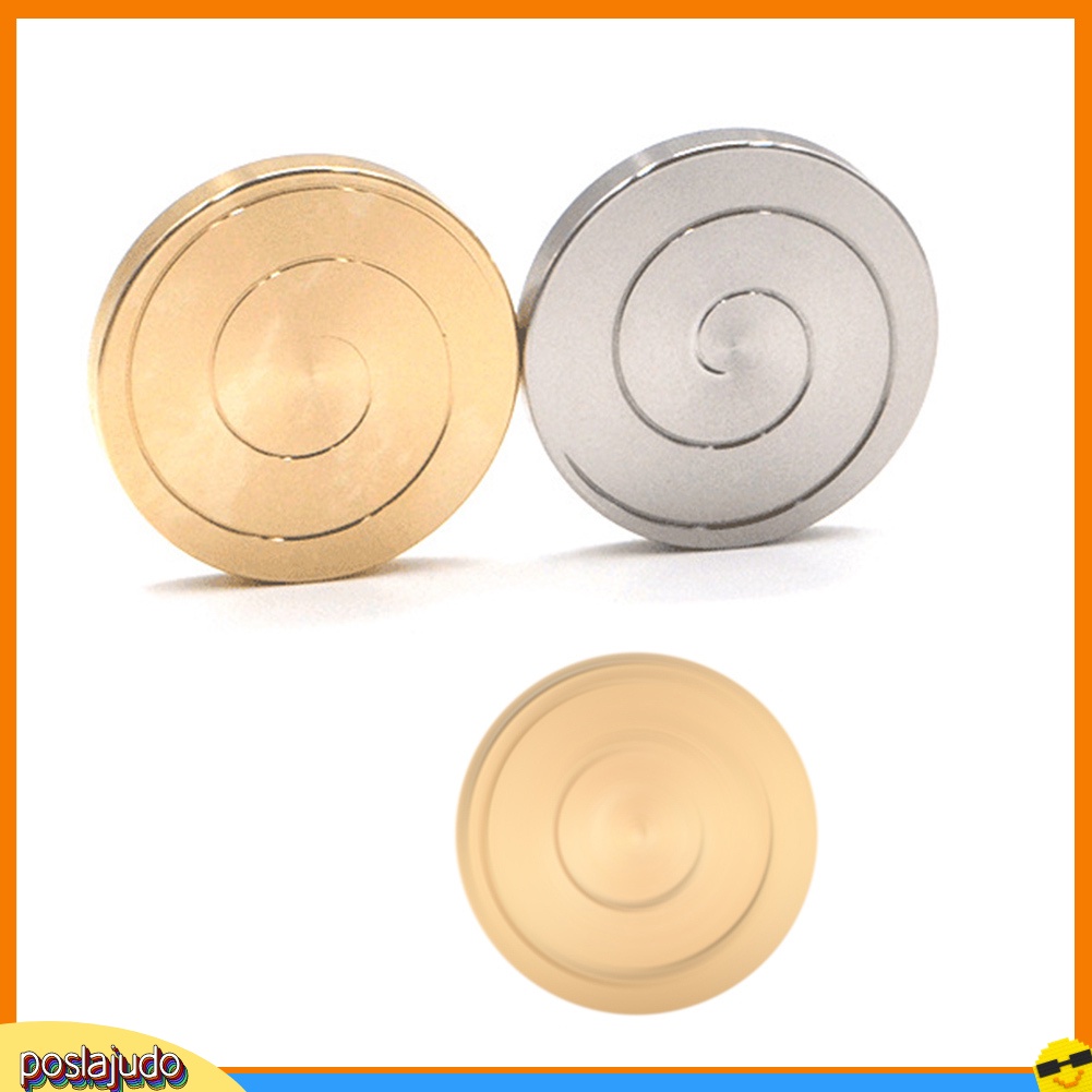 (Poslajudo) Alloy Flat Kinetic Spinning Coin Top Gyro Anxiety Relief ...