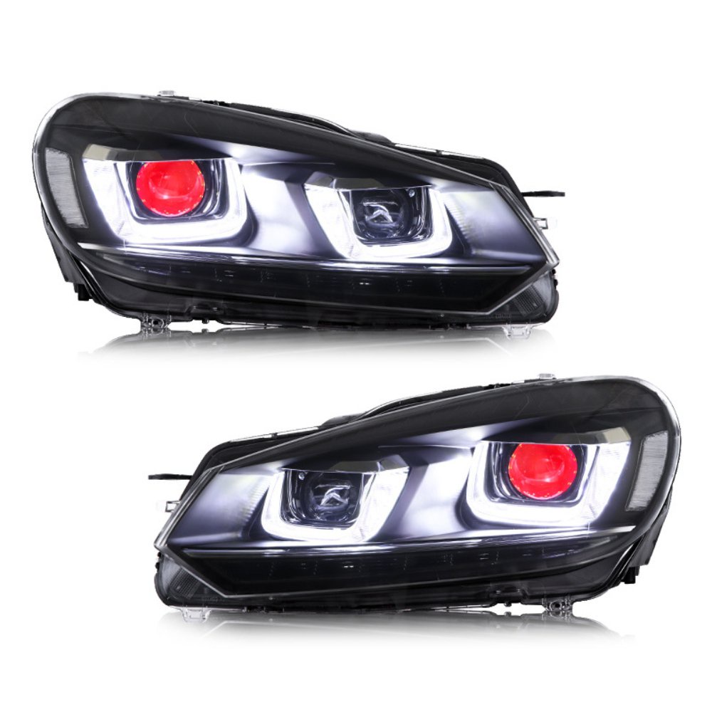 Smtqm Car Led Headlights For Vw Golf Mk Led Drl Head Lamp Devil Eye Headlight