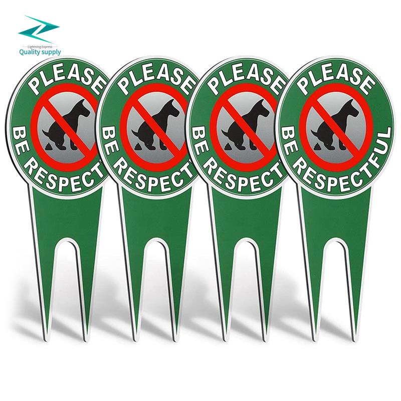 4 Pieces No Poop Dog Signs Please Be Respectful No Pooping Dog Lawn