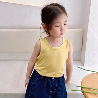 Modal Baby Vest Summer Thin Style Ice Silk Children's Bottoming Girls ...