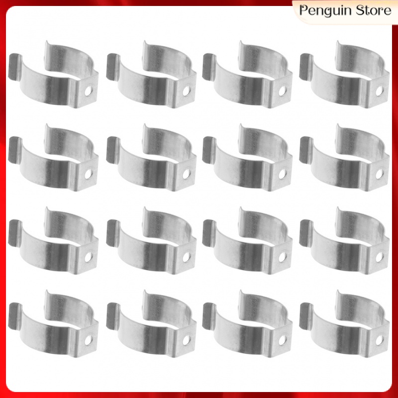 30PCS 3 Styles Terry Clips Light Tube Spring Clamp Fluorescent Tube