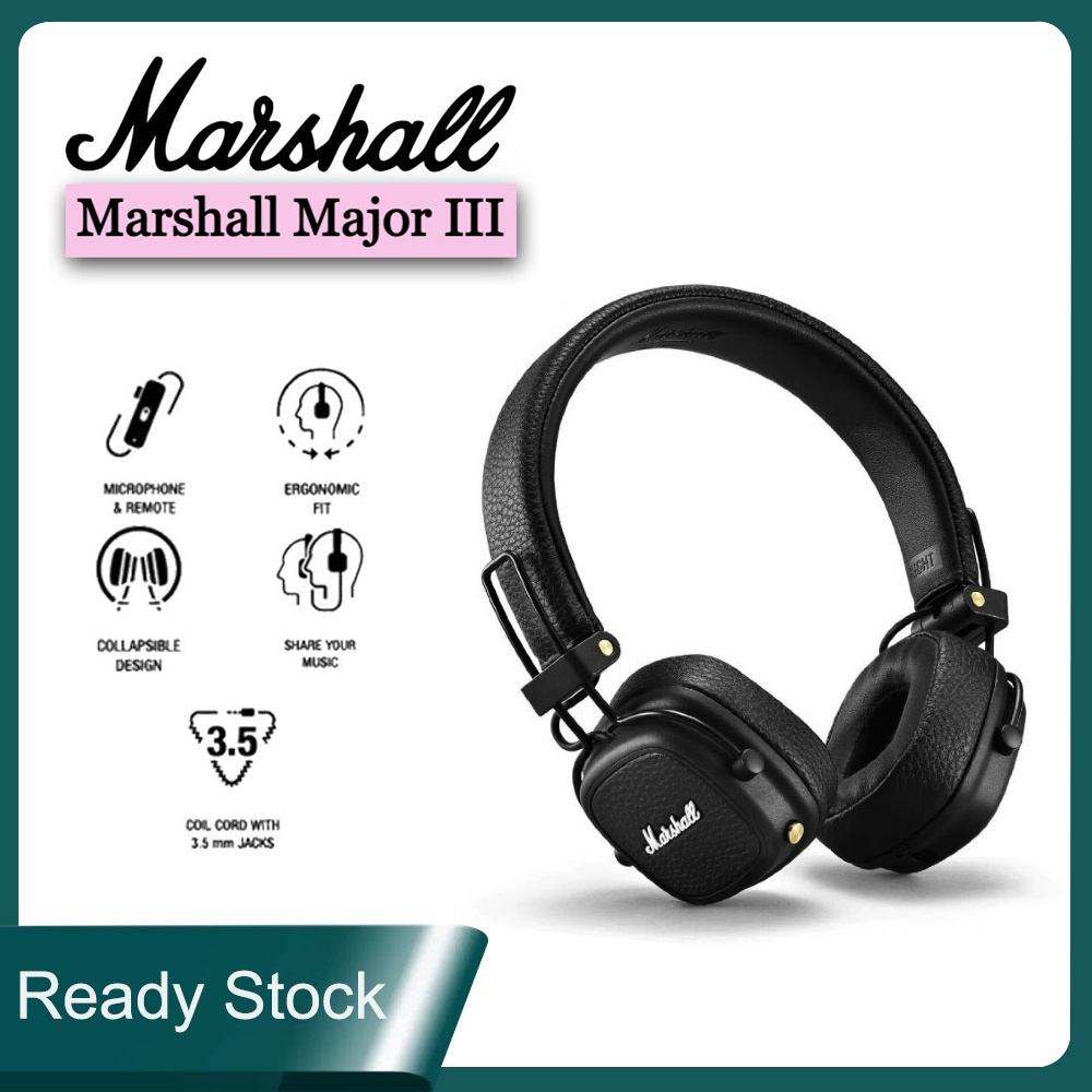 Marshall Major III Bluetooth Headphones Wireless Gaming In Ear