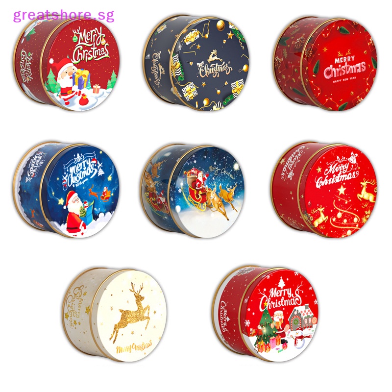 greatshore Christmas Old Man Candy Tins Decorative Round Tinplate Boxes ...