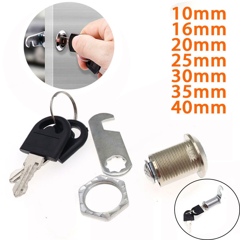 Security Zinc Alloy Cam Lock 10/16/20/25/30/35/40mm Keyed Alike & Keyed ...