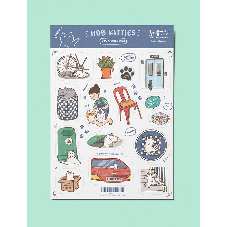HDB Kitties Stickers | Shopee Singapore