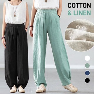 Casual linen hot sale trousers ladies