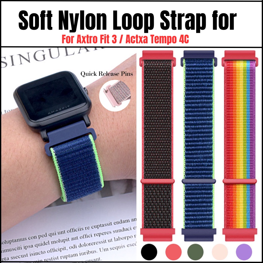 Actxa Tempo 4C Strap Comfortable Nylon Loop Watch Band for Axtro Fit 3