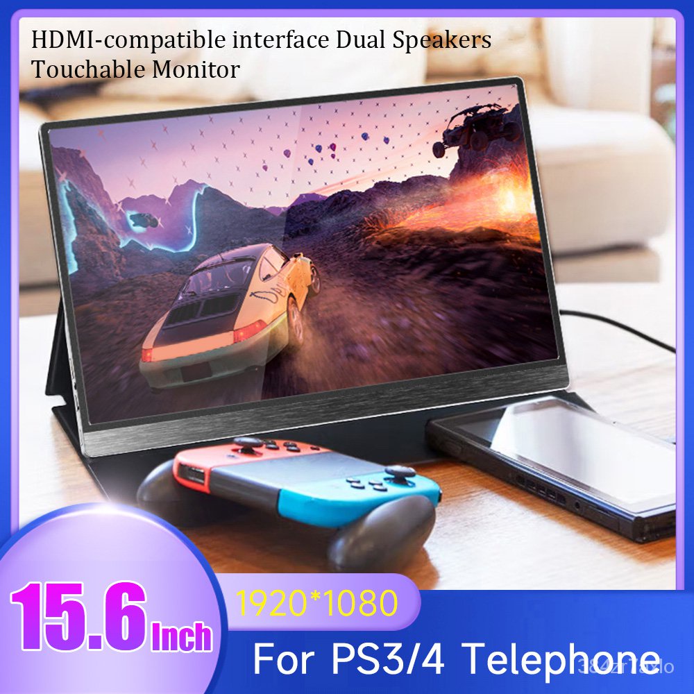 15.6 Inch LCD Monitor Dual Speakers External Monitor Dual B TypeC