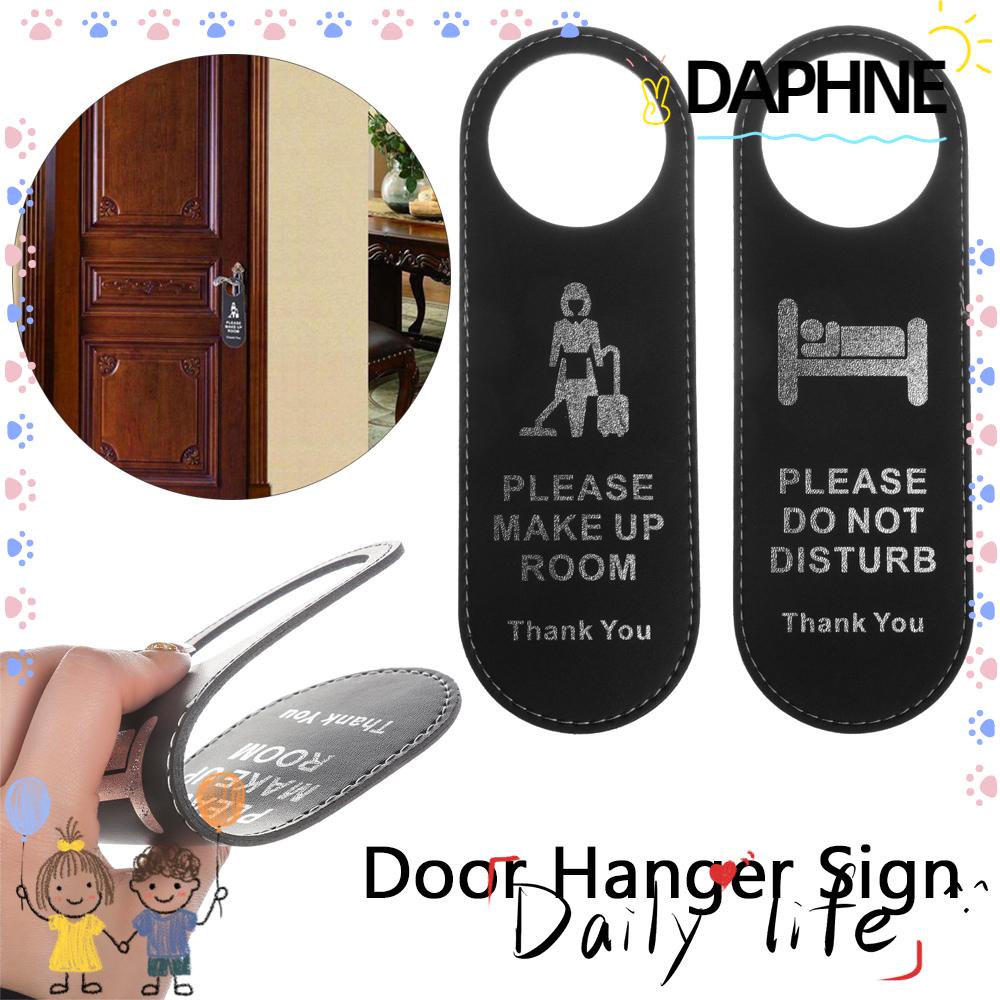 DAPHNE Durable Do Not Disturb Signs PU Leather Cleaning Label Door ...