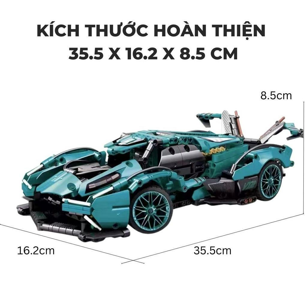 Technic Lambo V12 Turquoise supercar assembly model JCK7104 GT Concept ...
