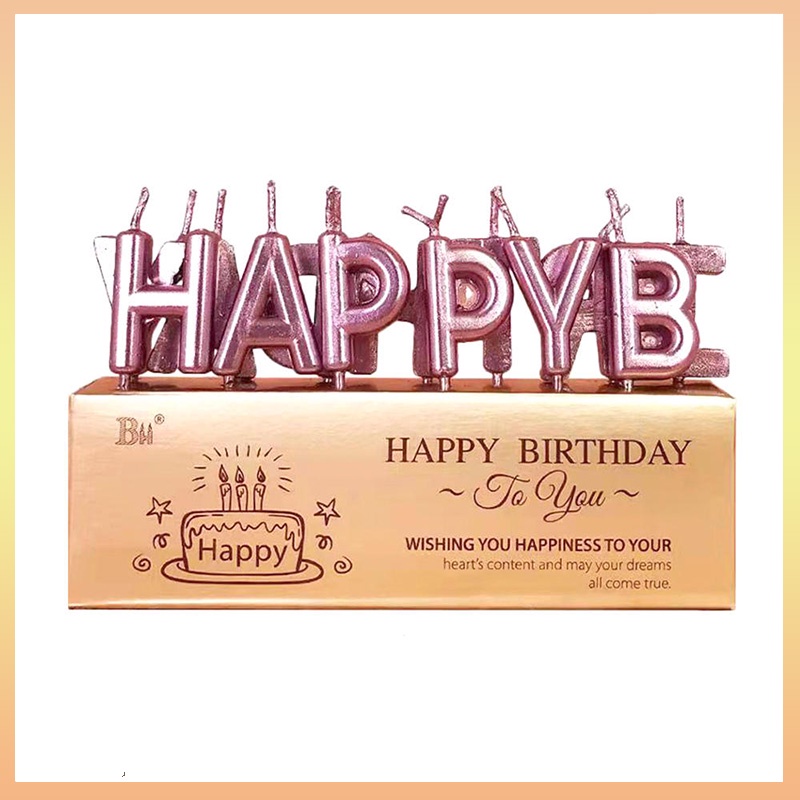 Happy Birthday Candle Alphabet English Cake Decoration Happy Birthdany