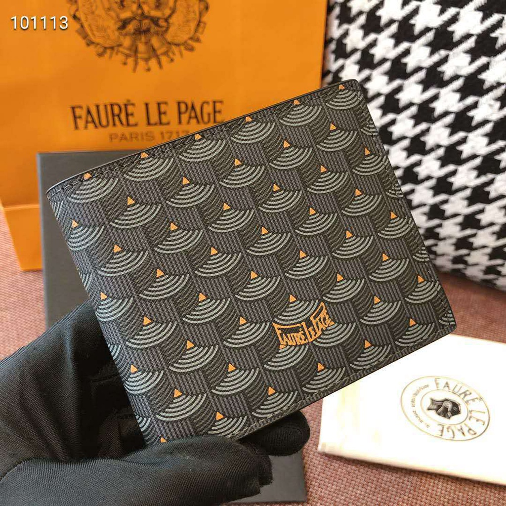 New Style Faure le Page Men Women Printed Wallet Genuine Leather