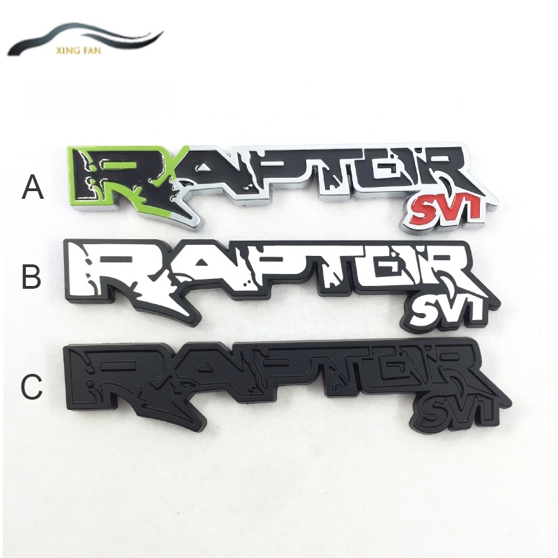 XINFAN 1 X Metal RAPTOR SVT Logo Car Auto Rear Side Decorative Emblem ...