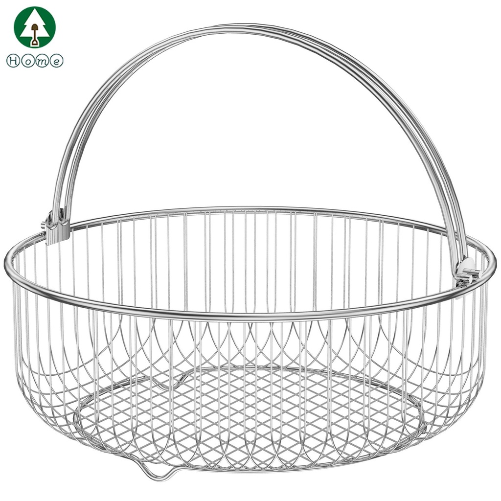 Air Fryer Mesh Basket 304 Stainless Steel Grill Basket Steamer Basket