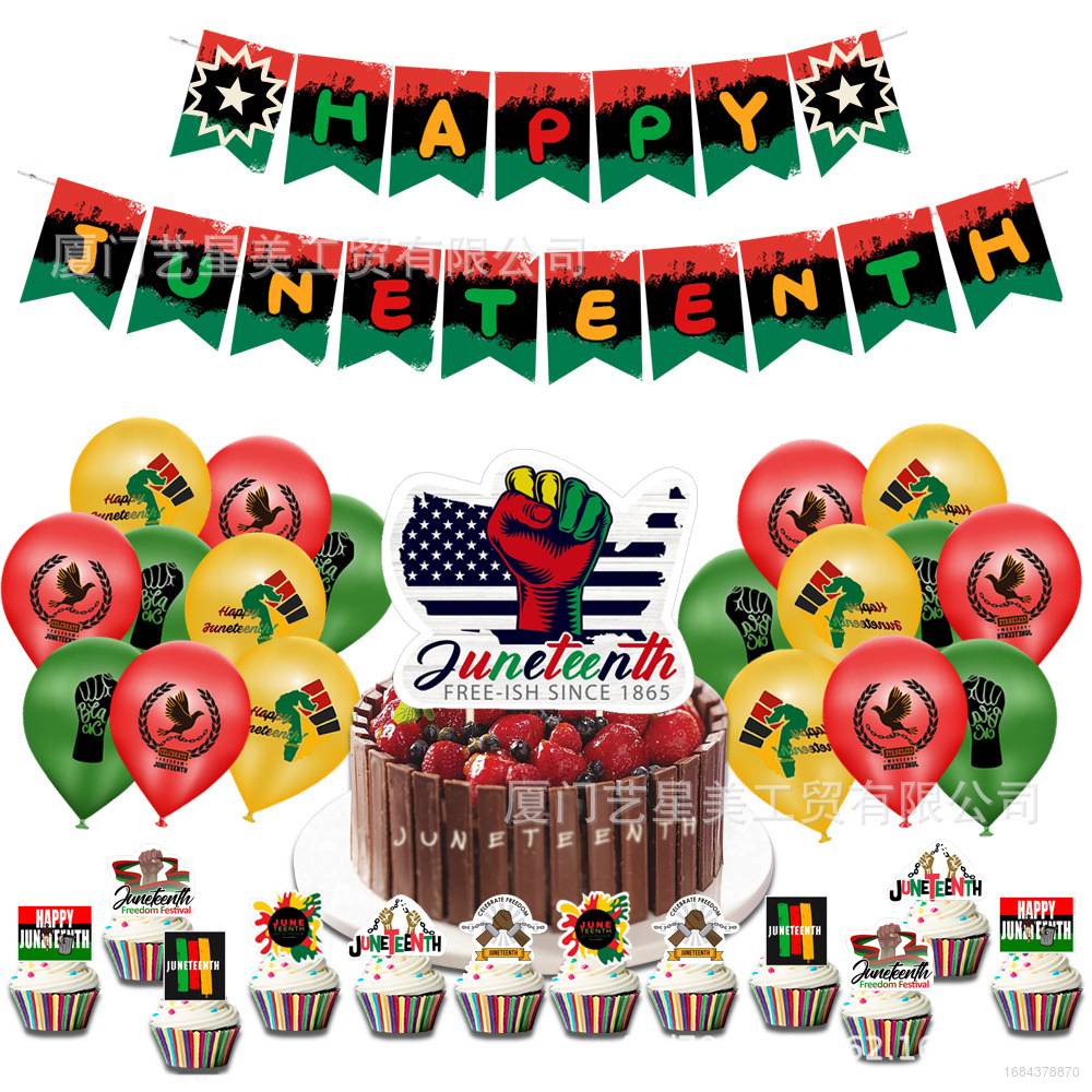 Trend Juneteenth Theme kids birthday party decorations banner cake ...