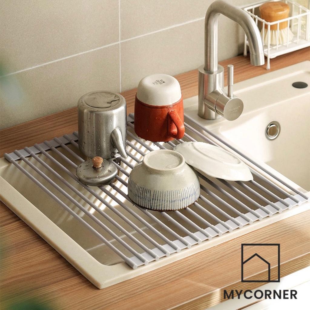 Silicone Drainboard Kitchen Silicone Dry Rack Stainless Steel ...