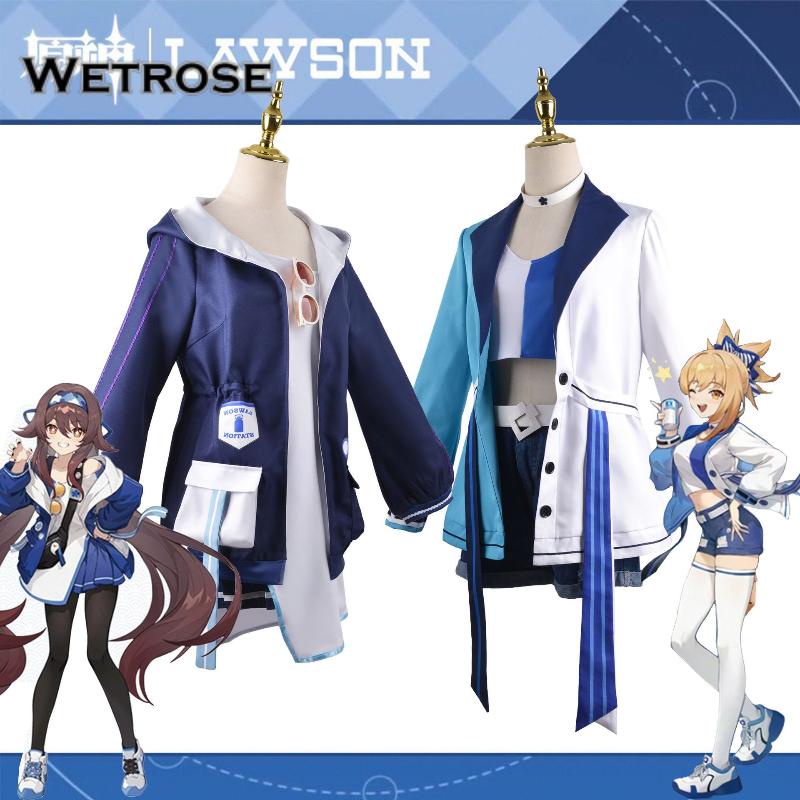 Wetrose Genshin Impact Rawson Hu Tao Yoimiya Cos Suit Anime Game Womens Suit Plain Costume 0259