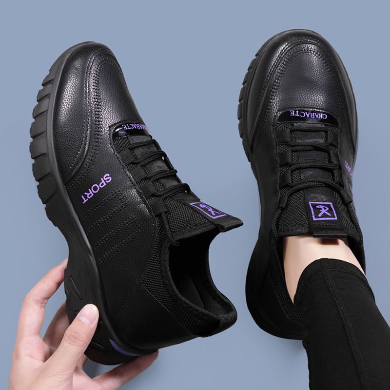 Leather waterproof kitchen work shoes women s nonslip soft bottom work