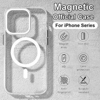 Original Clear For Magsafe Magnetic Wireless Charging Animation Case For  iPhone 15 14 13 12 11 Plus Mini Pro Max X XS XR 8 Cover 