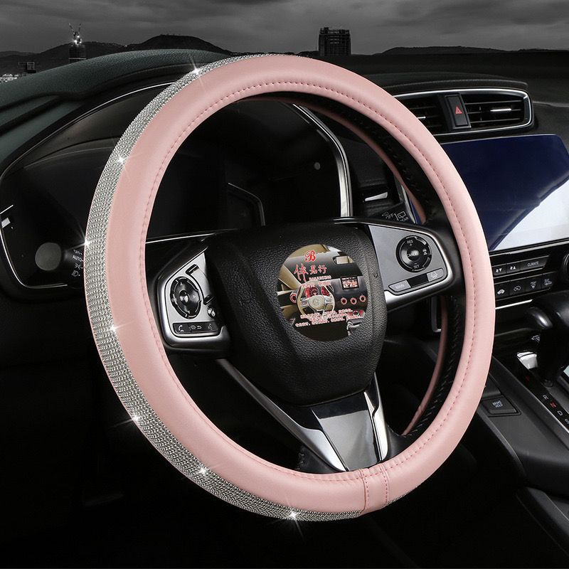 New Car Steering Wheel Cover Spring Set Diamond Set Diamond-set Women's Cute Fashion All Seasons