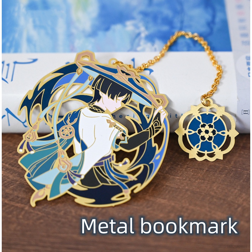 Jason Genshin Impact Wanderer Metal Bookmark Anime Stationery Student ...
