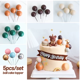 Macaron Colored Plastic Balloon String Plug-In Cake Decoration Happy  Valentine Wedding Party Supplies Tools Ball Celebrate - AliExpress