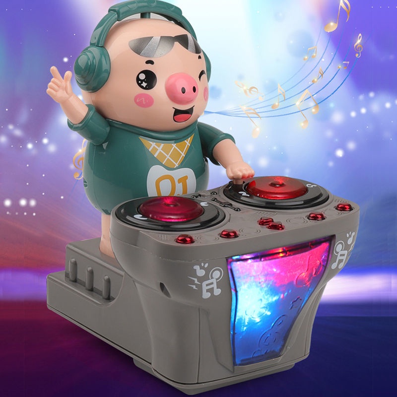 Dj Disc Trendy Piggy Trendy Pig Cute Duck Dynamic Music Party Colorful 