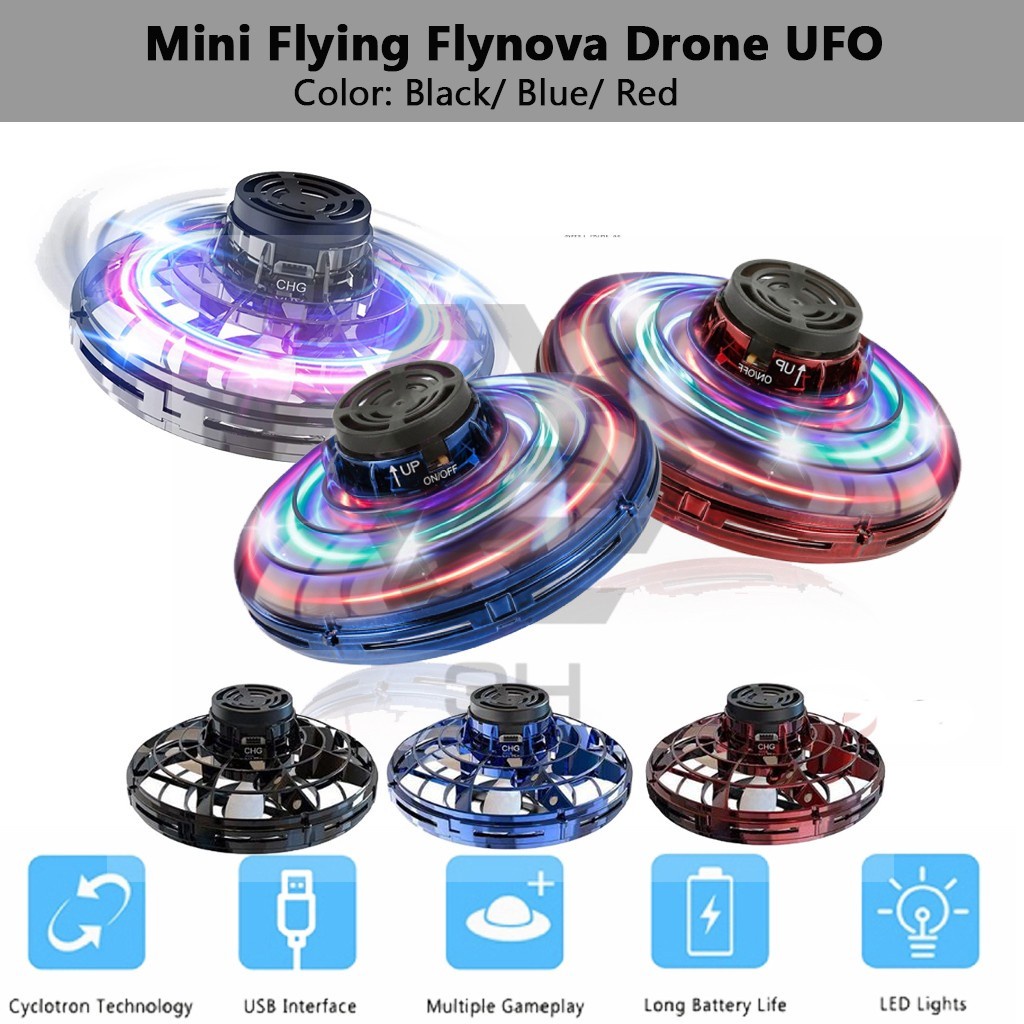 3H Flynova Pusingan Terbang Ajaib | Mini Flying Spinner Drone UFO ...