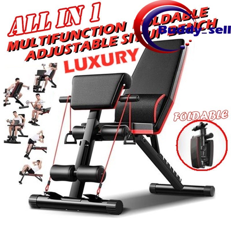 All in 1 Adjustable Workout Gym Weight Bench Foldable Sit up Dumbbell ...