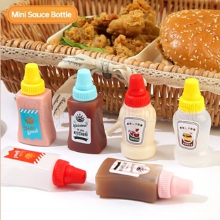 Mini Sauce Bottle, Refillable Ketchup Honey Salad Containers Bottles