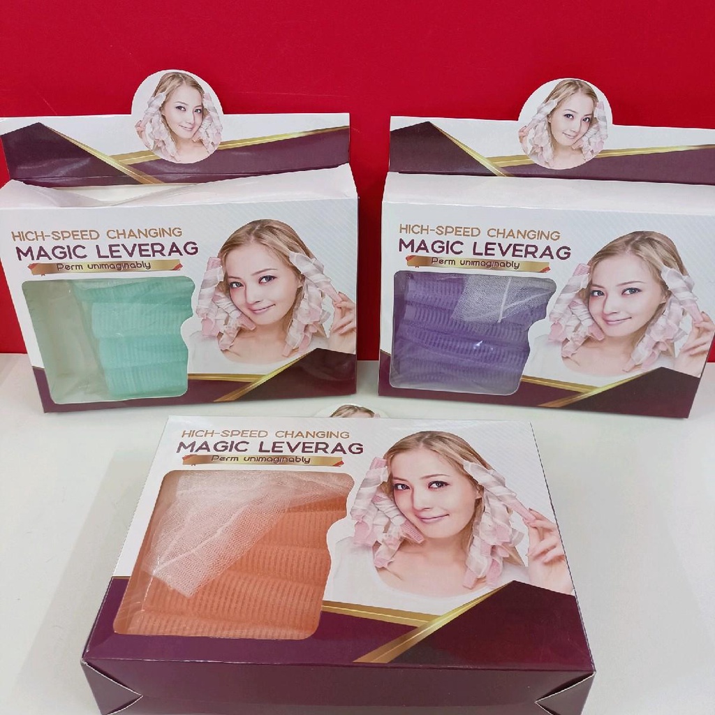 Magic Leverag Perm Hair Curler 3 Colors Orange Purple Green | Shopee ...