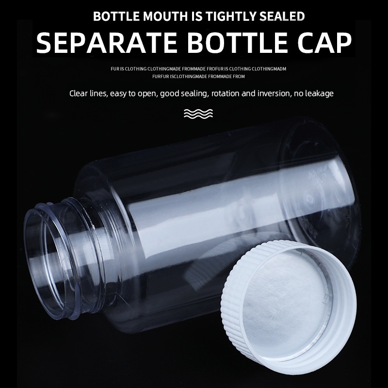 Plastic PET Clear Empty Seal Bottles Solid Powder Medicine Pill Vial ...
