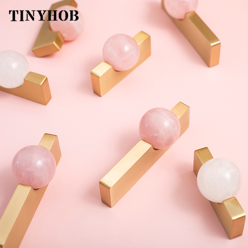 Crystal And Gold Cabinet Pull Handles - 2 Pack Kitchen Drawer Knobs, Zinc Alloy Hardware (51.5mm/85mm)