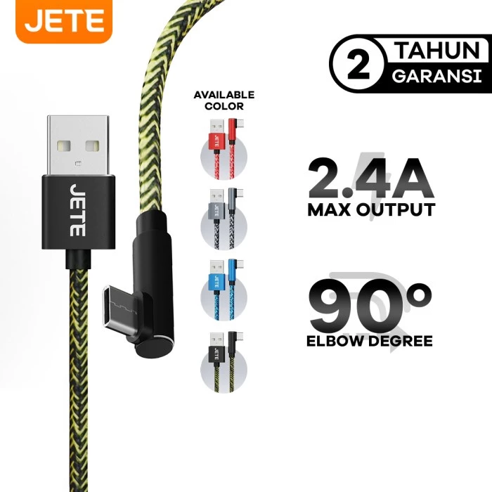 JETE CA1 Kabel Data Type C 2.4A Fast Charging - Kabel Data JETE Original Garansi Resmi - Gambar 3