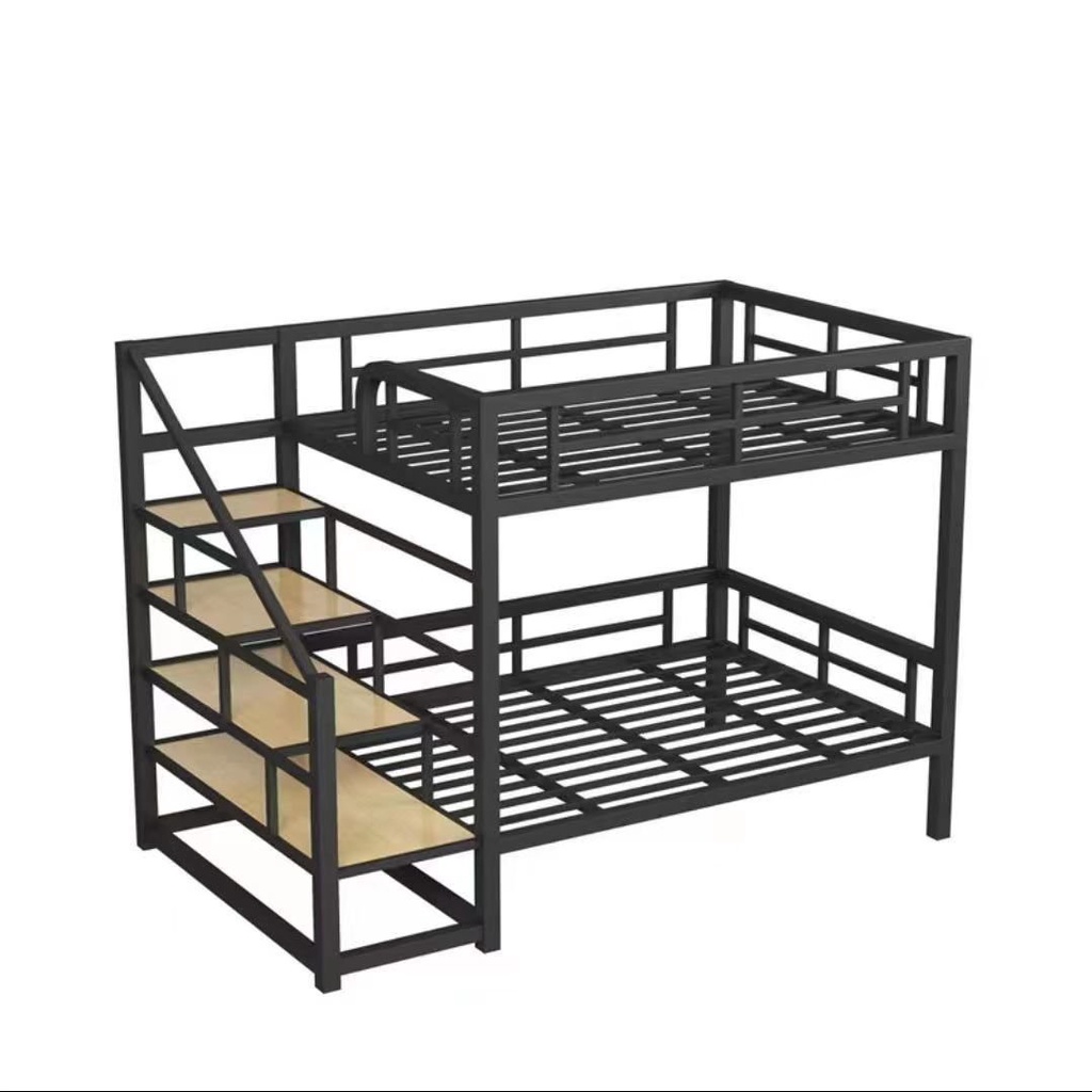 YQ22 Iron Loft Bed Nordic SpaceSaving Bunk Bed Duplex Modern Height