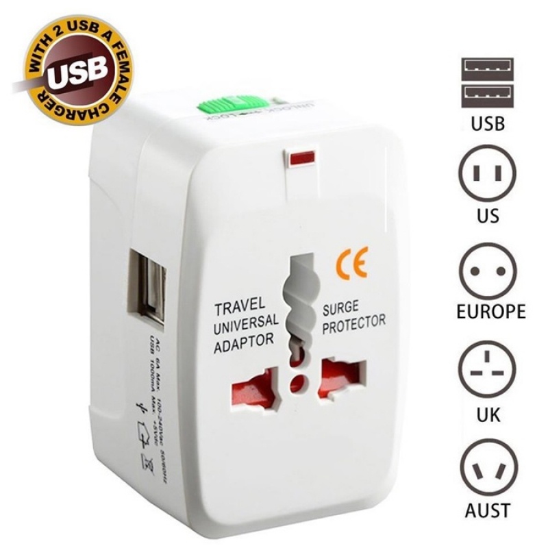International USB Travel Adapter Universal Plug Socket Adaptor ...