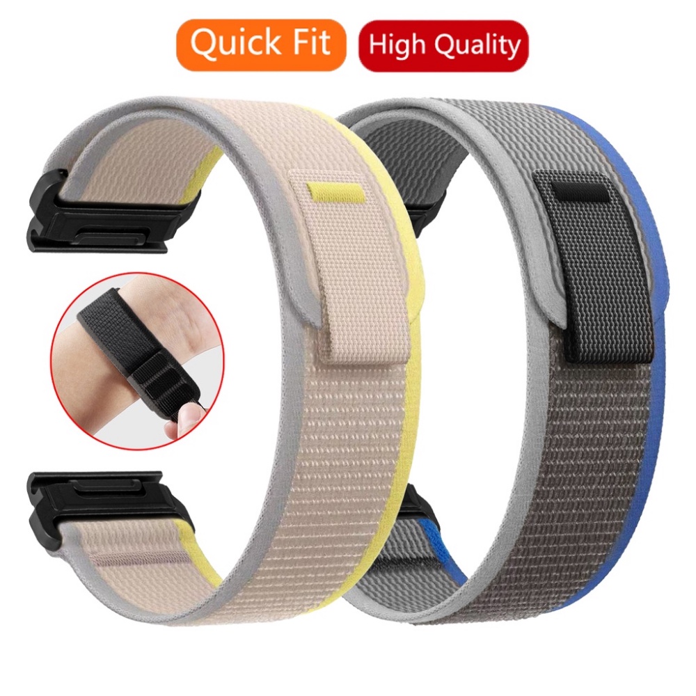 26mm Nylon QuickFit Watch Straps For Garmin Fenix 7X 6X Pro 5X