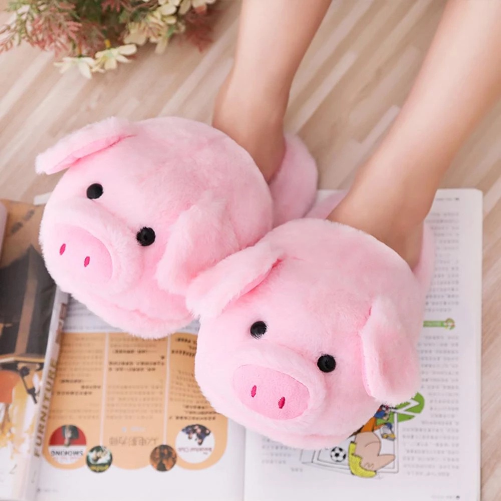 Girls pig slippers sale