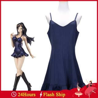 Cosplay Anime One piece Nico Robin Halloween Party Costume Suit Wig Outfit  Dress