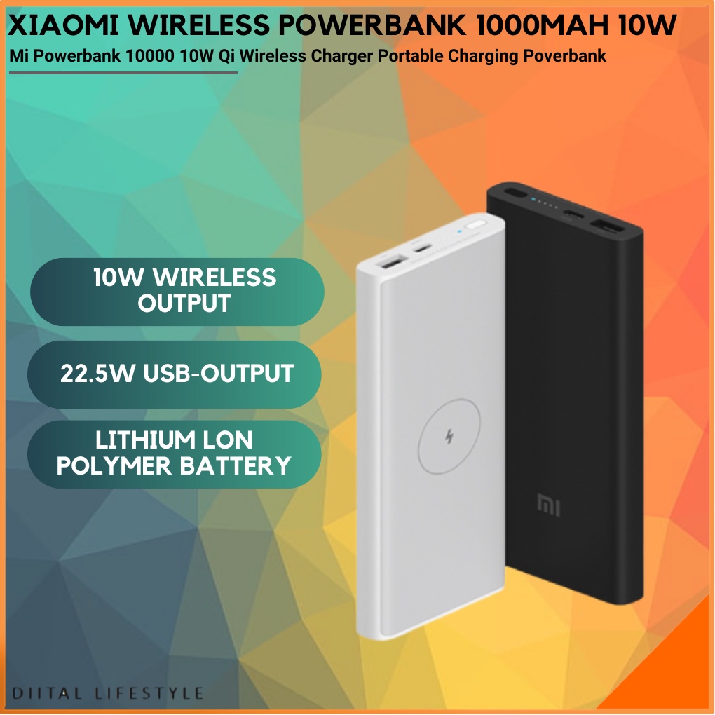 Xiaomi Wireless Power Bank 10000mAh Mi Powerbank 10000 10W Qi Wireless ...